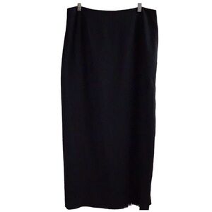 Linda Allard Ellen Tracy Long Black Dress Skirt, Size 14,  Black